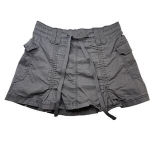 Hollister Cargo Mini Skort Gray Cotton Utility Gorpcore Cargo Utility